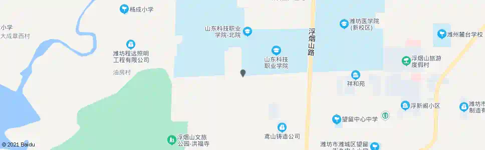 潍坊山东科技职业学院(学院南门)_公交站地图_潍坊公交_妙搜公交查询2025