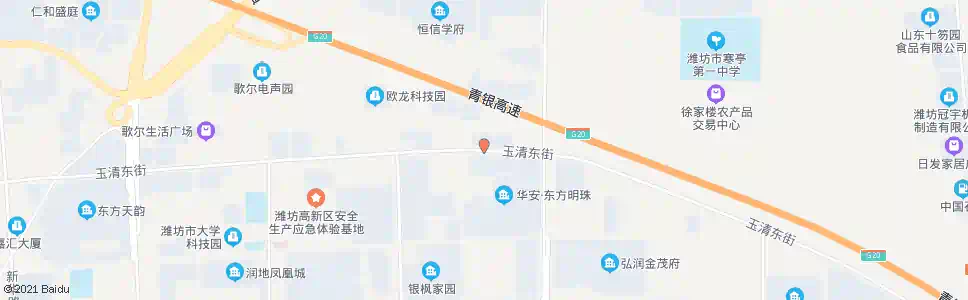 潍坊玉清街银枫路口_公交站地图_潍坊公交_妙搜公交查询2025