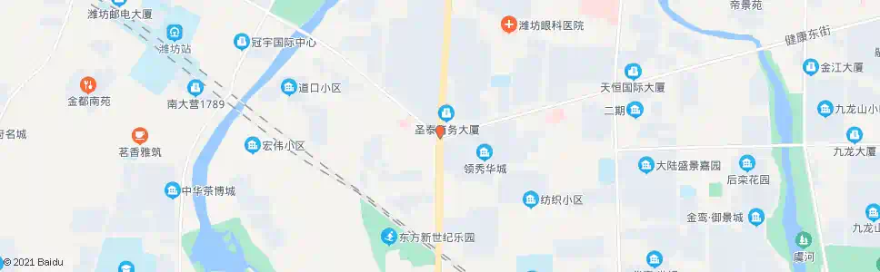 潍坊潍州路健康街路口(图书中心)_公交站地图_潍坊公交_妙搜公交查询2025