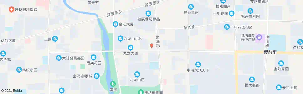 潍坊樱前街北海路口(唐宁府)_公交站地图_潍坊公交_妙搜公交查询2025