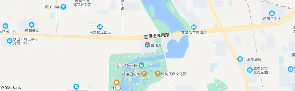 潍坊香颂湾_公交站地图_潍坊公交_妙搜公交查询2025