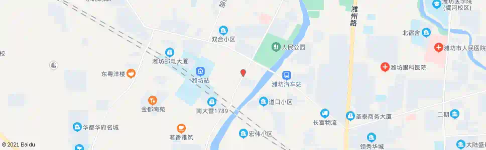 潍坊青年路铁路桥(茶都街)_公交站地图_潍坊公交_妙搜公交查询2025