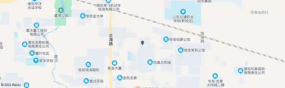 潍坊北海路金山街路口(凤凰太阳城2期庞庭)_公交站地图_潍坊公交_妙搜公交查询2025