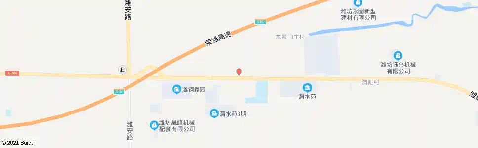 潍坊西黄门庄_公交站地图_潍坊公交_妙搜公交查询2025