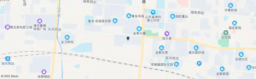 潍坊三友翡翠城(东风街长松路口西)_公交站地图_潍坊公交_妙搜公交查询2025