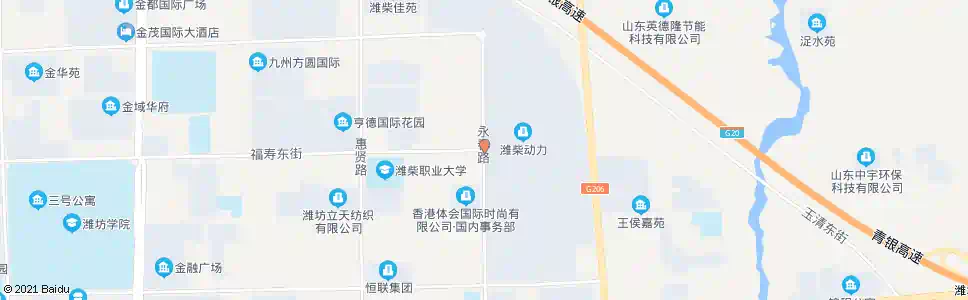 潍坊香港体会(永春路福寿街路口)_公交站地图_潍坊公交_妙搜公交查询2025