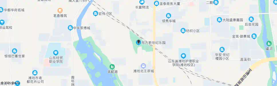 潍坊潍州路铁路桥(东方新世纪乐园)_公交站地图_潍坊公交_妙搜公交查询2025