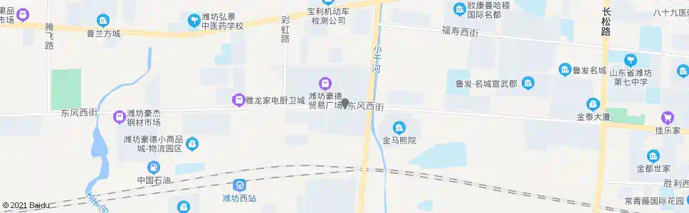 潍坊豪德广场_公交站地图_潍坊公交_妙搜公交查询2025