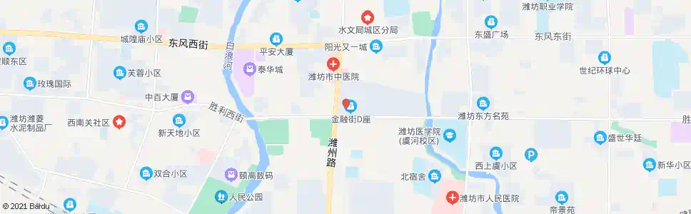 潍坊金融街_公交站地图_潍坊公交_妙搜公交查询2025
