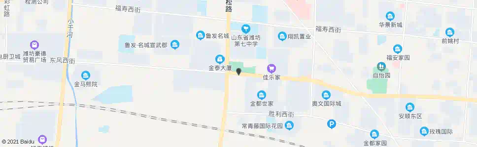潍坊东风街长松路口东_公交站地图_潍坊公交_妙搜公交查询2025