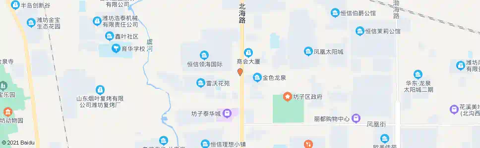 潍坊北海路龙泉街路口(天翔汽修)_公交站地图_潍坊公交_妙搜公交查询2025