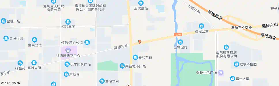 潍坊潍安路口(健康街)_公交站地图_潍坊公交_妙搜公交查询2025