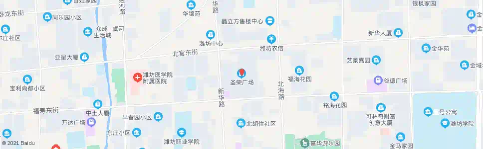 潍坊圣荣广场(中百大厦圣荣店)_公交站地图_潍坊公交_妙搜公交查询2025