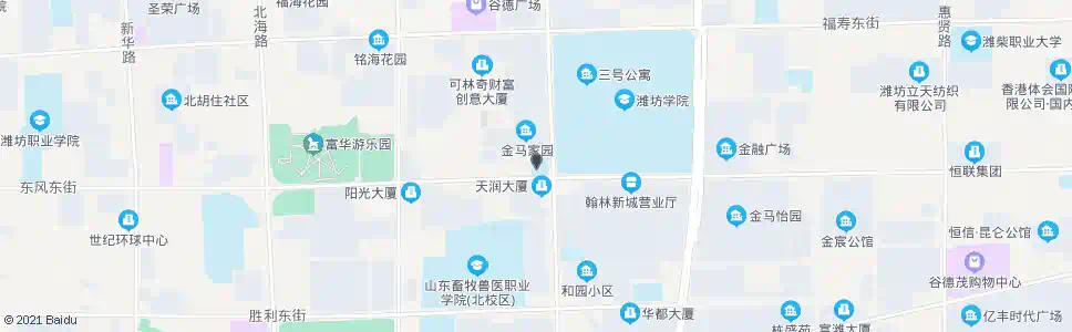 潍坊市团校(北海路口)_公交站地图_潍坊公交_妙搜公交查询2025