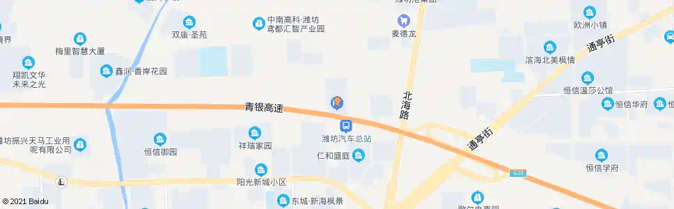 潍坊济青高速潍坊服务区_公交站地图_潍坊公交_妙搜公交查询2025