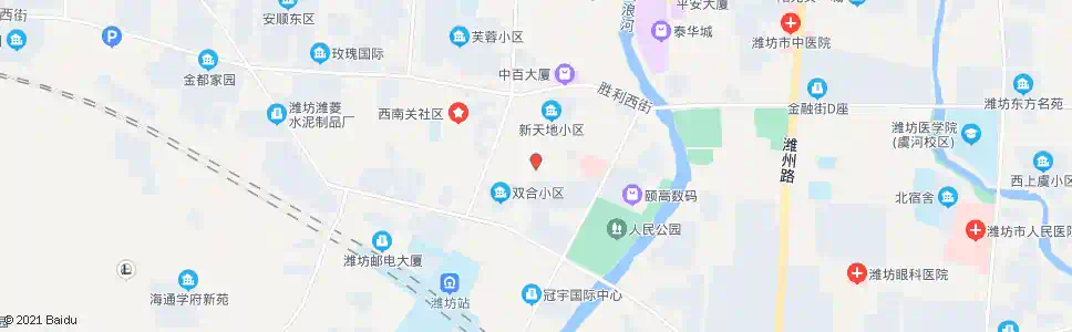 潍坊人民路小商品城_公交站地图_潍坊公交_妙搜公交查询2025