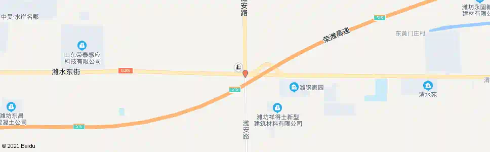 潍坊潍胶路潍安路口_公交站地图_潍坊公交_妙搜公交查询2025