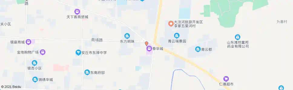 潍坊蔓哈顿服饰_公交站地图_潍坊公交_妙搜公交查询2025
