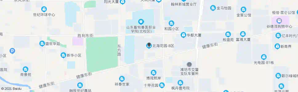 潍坊北海花园B区_公交站地图_潍坊公交_妙搜公交查询2025