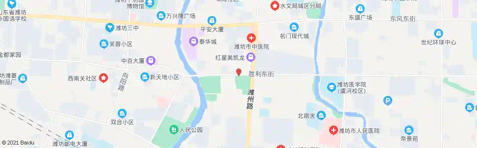 潍坊东苑公园(金融街)_公交站地图_潍坊公交_妙搜公交查询2025