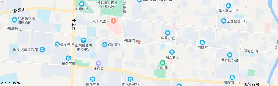 潍坊新华路胜利街路口(劳动保障局)_公交站地图_潍坊公交_妙搜公交查询2025