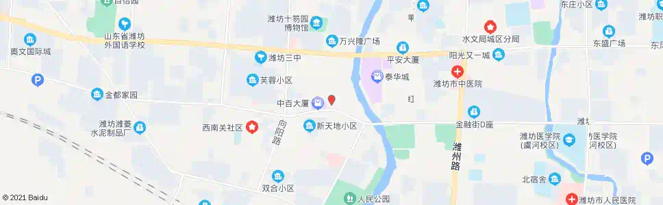 潍坊潍坊百货大楼_公交站地图_潍坊公交_妙搜公交查询2025