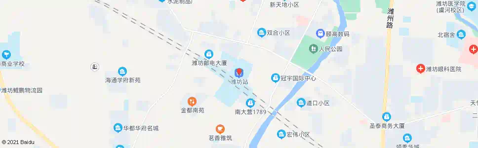 潍坊河湾_公交站地图_潍坊公交_妙搜公交查询2025