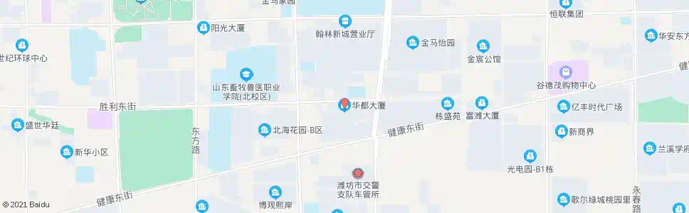 潍坊华都大厦(东郊街)_公交站地图_潍坊公交_妙搜公交查询2025
