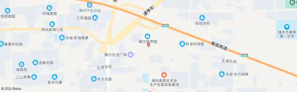 潍坊歌尔厂区_公交站地图_潍坊公交_妙搜公交查询2025