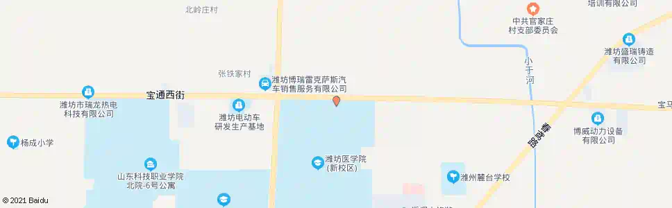 潍坊医学院新校区北门_公交站地图_潍坊公交_妙搜公交查询2025