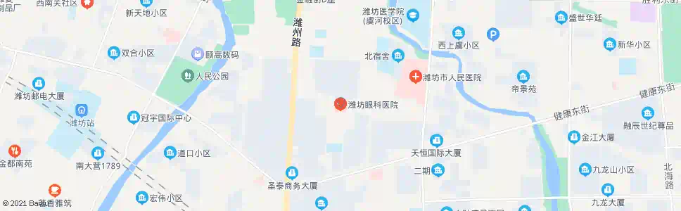 潍坊十四中(潍坊眼科医院)_公交站地图_潍坊公交_妙搜公交查询2025