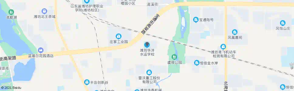 潍坊潍坊华洋水运学校(颐和花园)_公交站地图_潍坊公交_妙搜公交查询2025