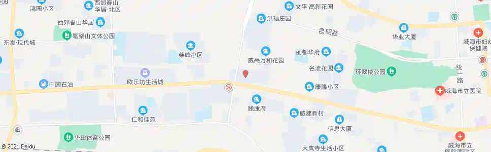 威海万家疃(泰浩广场)_公交站地图_威海公交_妙搜公交查询2025