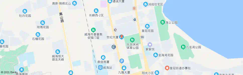 威海经区管委(乐天世纪城北)_公交站地图_威海公交_妙搜公交查询2025