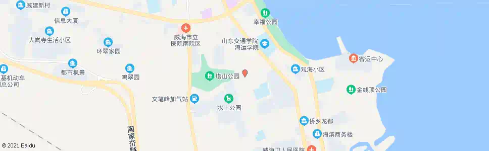 威海塔山宾馆_公交站地图_威海公交_妙搜公交查询2025