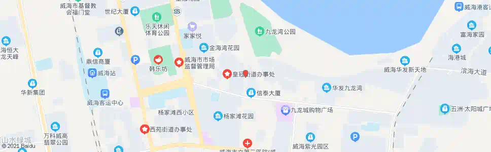 威海九龙湾北门_公交站地图_威海公交_妙搜公交查询2025