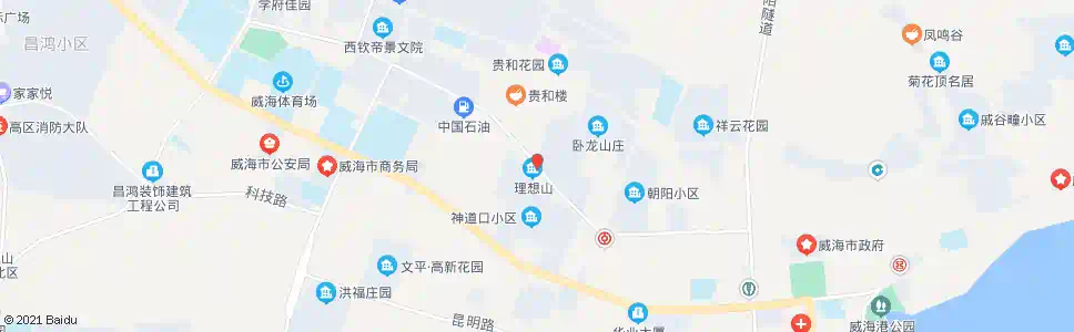 威海理想山小区(神道口小学)_公交站地图_威海公交_妙搜公交查询2025