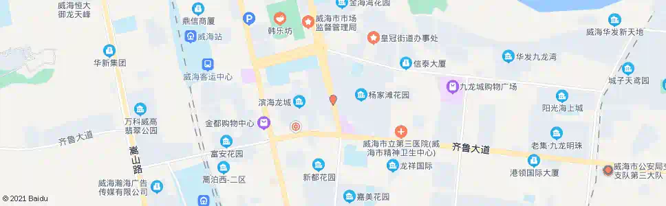 威海杨家滩南_公交站地图_威海公交_妙搜公交查询2025