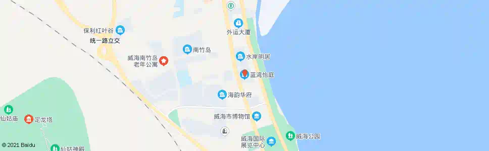 威海蓝湾怡庭_公交站地图_威海公交_妙搜公交查询2025
