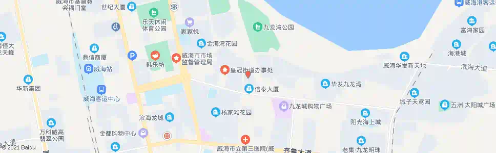 威海九龙湾花园(安然工业园)_公交站地图_威海公交_妙搜公交查询2025