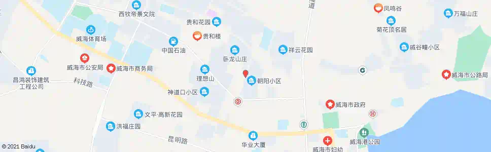 威海西北山村_公交站地图_威海公交_妙搜公交查询2025