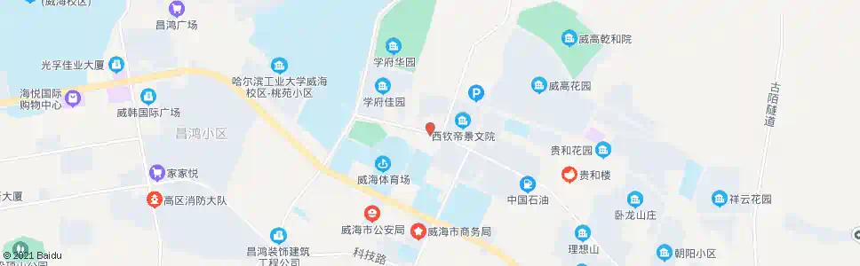 威海体育场北门_公交站地图_威海公交_妙搜公交查询2025