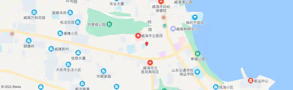 威海统一路小学东门_公交站地图_威海公交_妙搜公交查询2025