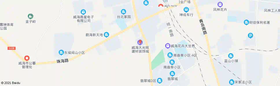 威海大光辉花卉市场_公交站地图_威海公交_妙搜公交查询2025