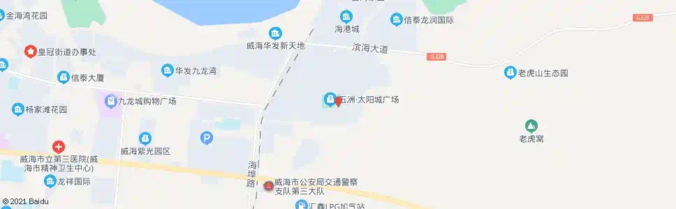 威海五洲太阳城广场_公交站地图_威海公交_妙搜公交查询2025