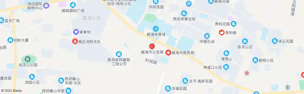 威海市公安局(体彩中心)_公交站地图_威海公交_妙搜公交查询2025