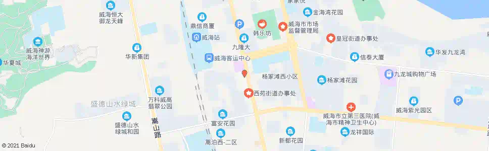 威海火(汽)车站(豪业圣迪广场)_公交站地图_威海公交_妙搜公交查询2025