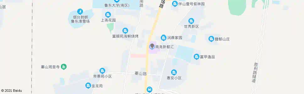 烟台南尧新都汇(九开家居)_公交站地图_烟台公交_妙搜公交查询2025