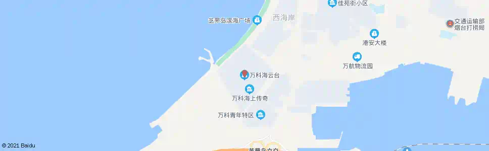 烟台万科海云台(大疃广场)_公交站地图_烟台公交_妙搜公交查询2025