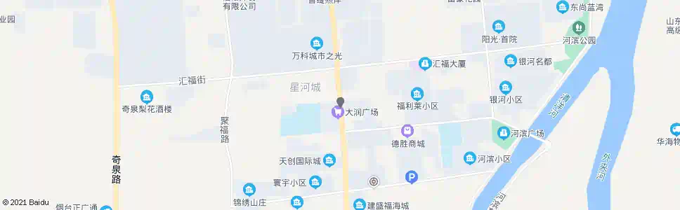 烟台星河城_公交站地图_烟台公交_妙搜公交查询2025